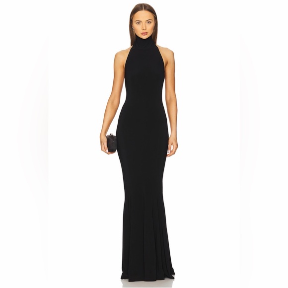 Norma Kamali Dresses & Skirts - Norma Kamali Black Halter Maxi Dress